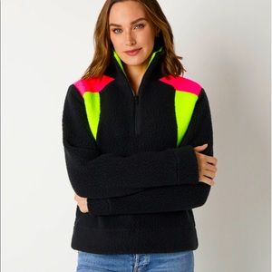 NWT Dudley Stephens Wynn pull- over black/neon